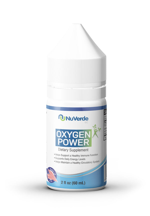 Oxygen Power natural supplement – liquid formula with monatomic minerals and electrolytes to support nutrient absorption and oxygen efficiency